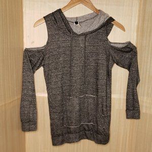 Windsor New Hooded Cold Shoulder Tunic Sweatshirt
